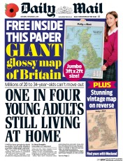 Daily Mail (UK) Newspaper Front Page for 5 November 2016