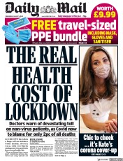 Daily Mail (UK) Newspaper Front Page for 5 August 2020