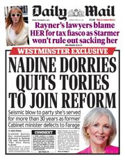 Daily Mail front page for 5 September 2025
