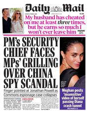 Daily Mail front page for 6 October 2025
