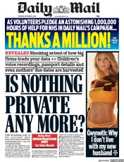 Daily Mail (UK) Newspaper Front Page for 6 December 2018