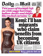 Daily Mail front page for 6 February 2025