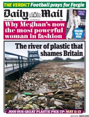 Daily Mail (UK) Newspaper Front Page for 7 May 2018