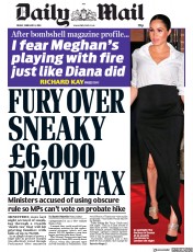 Daily Mail (UK) Newspaper Front Page for 8 February 2019