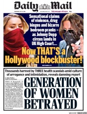 Daily Mail (UK) Newspaper Front Page for 8 July 2020