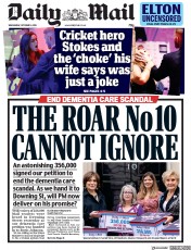 Daily Mail (UK) Newspaper Front Page for 9 October 2019