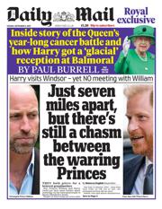 Daily Mail front page for 9 September 2025