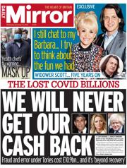 Daily Mirror front page for 10 December 2025