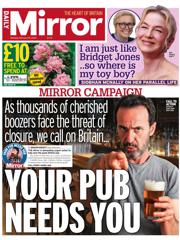 Daily Mirror front page for 10 February 2025