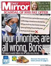 Daily Mirror (UK) Newspaper Front Page for 11 March 2021