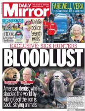 Daily Mirror (UK) Newspaper Front Page for 11 July 2020