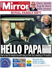 Daily Mirror front page for 11 September 2025