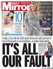 Daily Mirror (UK) Newspaper Front Page for 12 February 2019