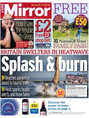 Daily Mirror front page for 12 July 2025