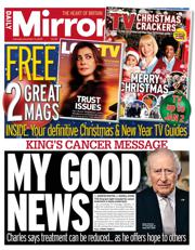 Daily Mirror front page for 13 December 2025