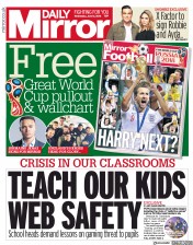 Daily Mirror (UK) Newspaper Front Page for 13 June 2018