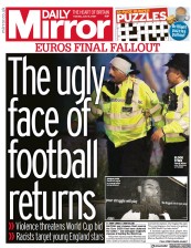 Daily Mirror (UK) Newspaper Front Page for 13 July 2021