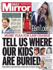 Daily Mirror (UK) Newspaper Front Page for 14 December 2015