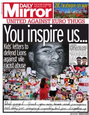 Daily Mirror (UK) Newspaper Front Page for 14 July 2021