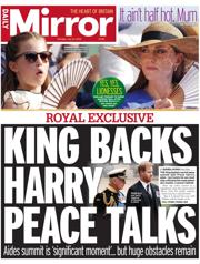 Daily Mirror front page for 14 July 2025