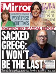 Daily Mirror front page for 15 July 2025