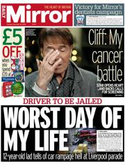 Daily Mirror front page for 16 December 2025