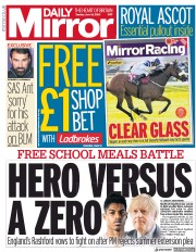 Daily Mirror (UK) Newspaper Front Page for 16 June 2020