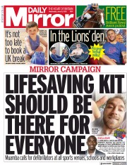 Daily Mirror (UK) Newspaper Front Page for 16 June 2021