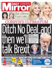 Daily Mirror (UK) Newspaper Front Page for 17 January 2019