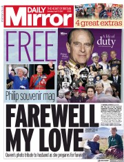 Daily Mirror (UK) Newspaper Front Page for 17 April 2021