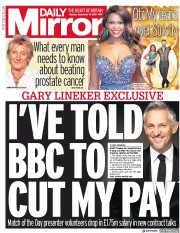 Daily Mirror (UK) Newspaper Front Page for 17 September 2019