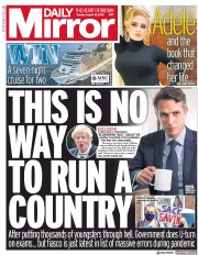 Daily Mirror (UK) Newspaper Front Page for 18 August 2020