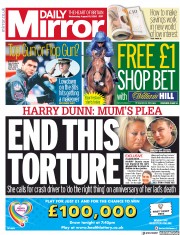 Daily Mirror (UK) Newspaper Front Page for 19 August 2020