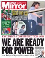 Daily Mirror (UK) Newspaper Front Page for 1 April 2019