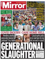 Daily Mirror front page for 1 July 2025