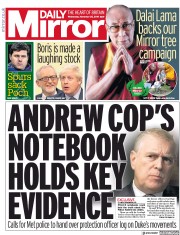 Daily Mirror (UK) Newspaper Front Page for 20 November 2019