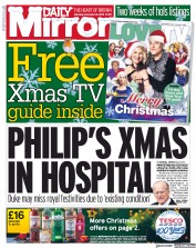 Daily Mirror (UK) Newspaper Front Page for 21 December 2019