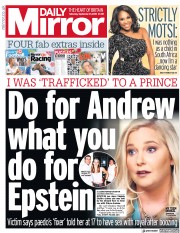 Daily Mirror (UK) Newspaper Front Page for 21 September 2019