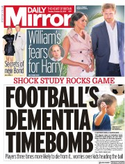 Daily Mirror (UK) Newspaper Front Page for 22 October 2019