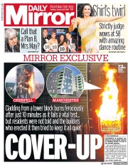 Daily Mirror (UK) Newspaper Front Page for 22 January 2019