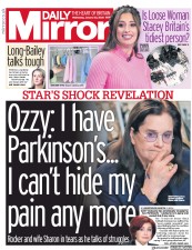 Daily Mirror (UK) Newspaper Front Page for 22 January 2020