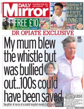 Daily Mirror (UK) Newspaper Front Page for 22 June 2018