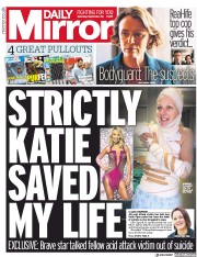 Daily Mirror (UK) Newspaper Front Page for 22 September 2018