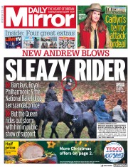 Daily Mirror (UK) Newspaper Front Page for 23 November 2019