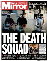 Daily Mirror (UK) Newspaper Front Page for 23 March 2016