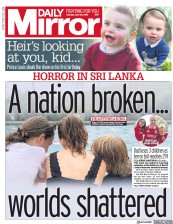 Daily Mirror (UK) Newspaper Front Page for 23 April 2019