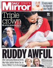 Daily Mirror (UK) Newspaper Front Page for 24 April 2018