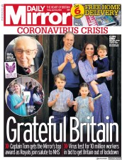 Daily Mirror (UK) Newspaper Front Page for 24 April 2020