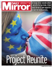 Daily Mirror (UK) Newspaper Front Page for 24 June 2016