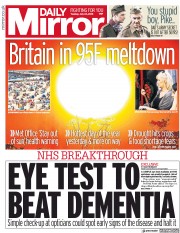 Daily Mirror (UK) Newspaper Front Page for 24 July 2018